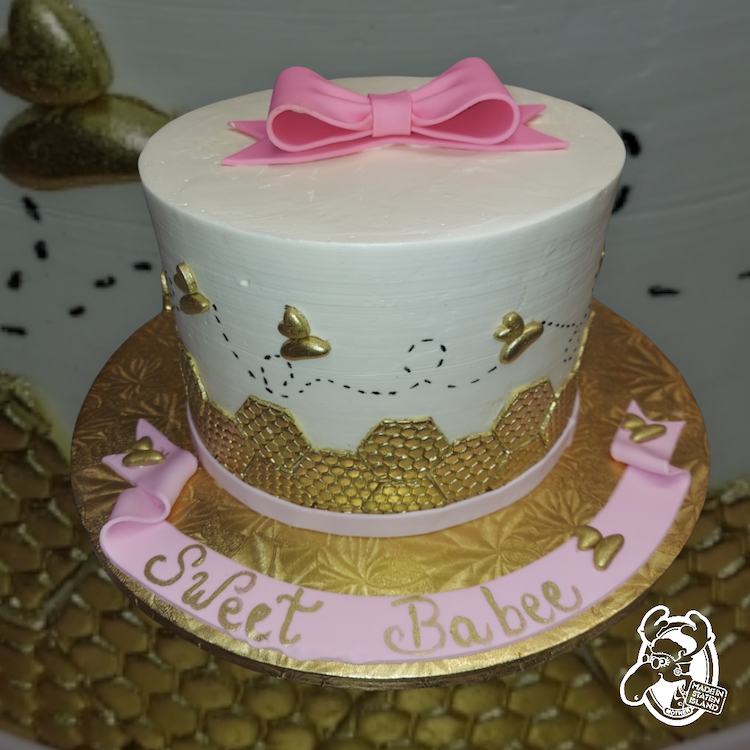 PINK & GOLD BIRTHDAY CAKE