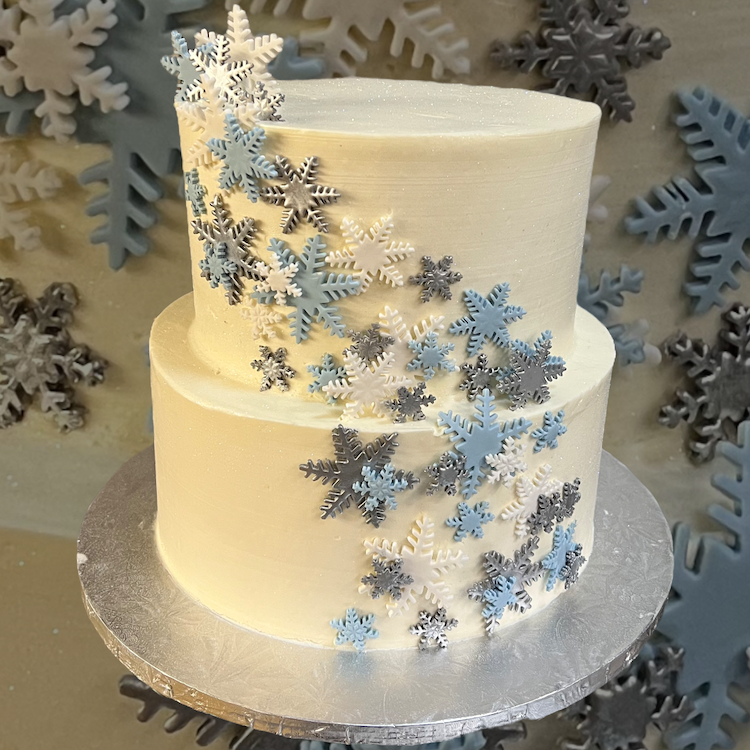 WINTER SNOWFLAKES CAKE