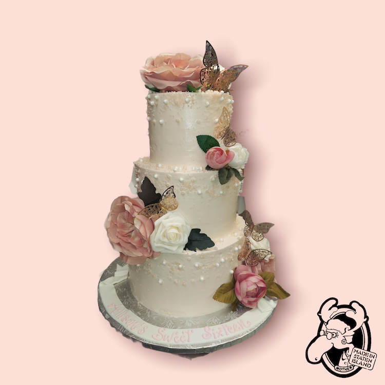 3-TIER FLORAL CAKE