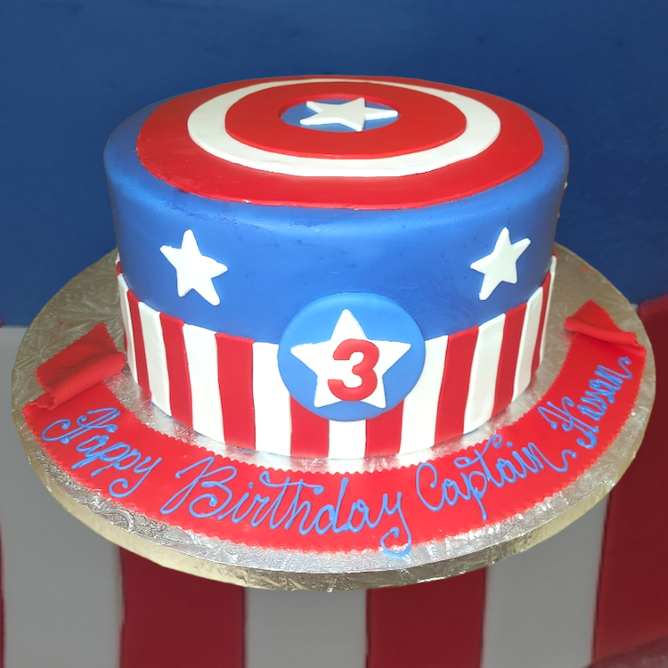 “CAPTAIN AMERICA” BIRTHDAY CAKE