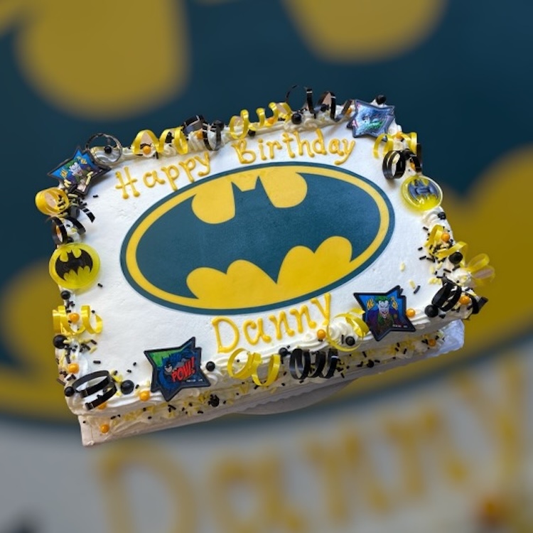 “BATMAN” SHEET CAKE